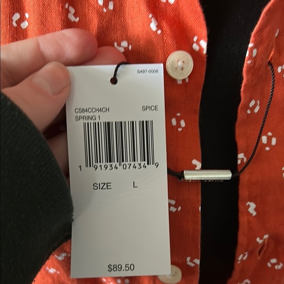 Michael Kors Red Casual Button Down Shirt - Picture 3 of 6